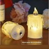VELA PARPADEANTE 24 Velas Led Decorativas Lagrimas Transparentes Boda Fiesta