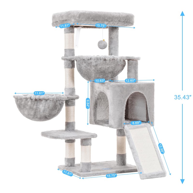Hey-brother Cat Tree, Cat Tower for Indoor Cats, Cat House