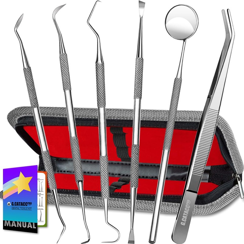 G.CATACC Dental Tools, Dental Pick Teeth Cleaning Tools Hygiene Kit,