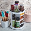 Copco White and Gray 2 Tier Vitamin Turntable with 6