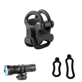 Bicycle Light Holder, Bike Accessories, Plastic + Rubber, Multi-functional Light Holder for Bicycles, Headlight Bracket, Easy Installation, Compatible with Diameter 0.4 - 1.4 inches (10 - 35 mm), Set