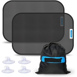 Car Window Shades for Baby (2 Pack), Car Sun Shades With 4 Suction Cups, Car Sun Shade for Baby Provides Effective Sun and UV Protection, Great for Protecting Baby Kids Pets (54cmx 36cm)