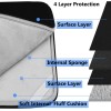 Hsmienk Laptop Sleeve, 15.6 Inch, Durable Shockproof 15.6", Black