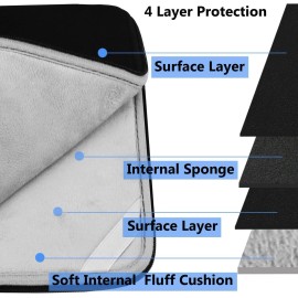 Hsmienk Laptop Sleeve, 15.6 Inch, Durable Shockproof 15.6", Black