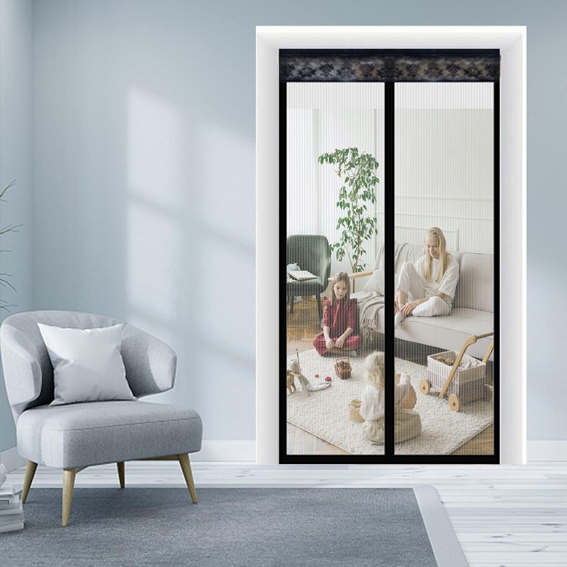 Strong Magnetic Screen Doors, Mosquito Nets, No Drilling, Quick Close,