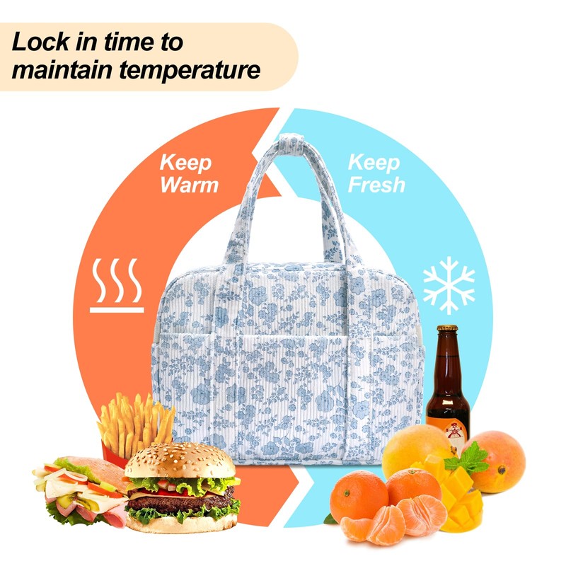 honitty Lunch Box for Women,Insulated Lunch Bag with Shoulder Strap