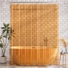 AmazerBath Shower Curtain Liner, 72x72 Transparent Orange Shower Liner, Lightweight