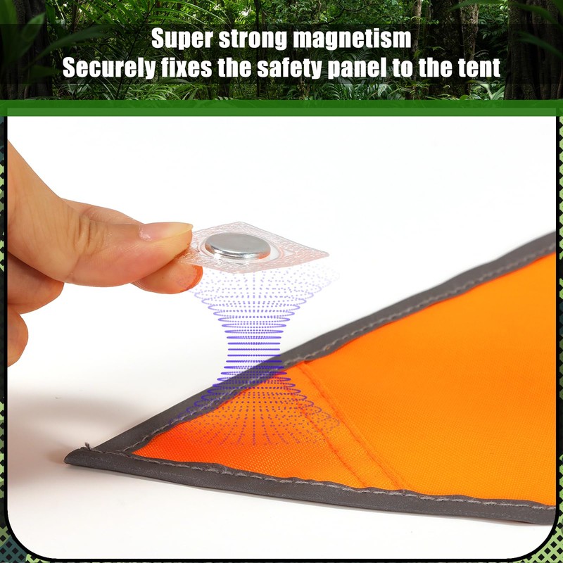 Blaze Orange Safety Panel, 4Pcs Magnetic Hunting Safety Panels for