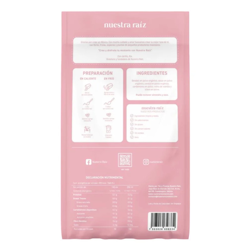 Té Chai Rosa Pink Chai Polvo 100g Natural Vegano Sin
