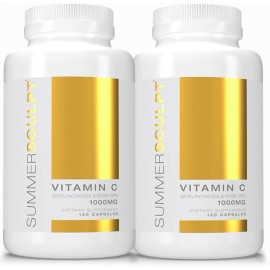 SummerSculpt VITAMIN C 1000MG ROSE HIPS CITRUS BIOFLAVONOIDS IMMUNE SUPPORT 2 BOTTLES