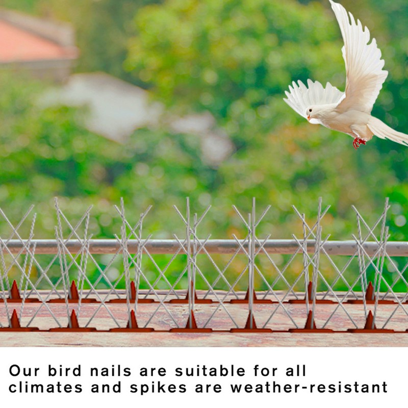 Bird Spikes 15 Feet Stainless Steel Pigeon Deterrent Spikes for