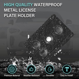 No Drill Front License Plate Mount Compatible with Kia 2011-up Optima K5, Anti-Theft License Plate Bracket Holder Front Bumper Grille Frame Car Accessories