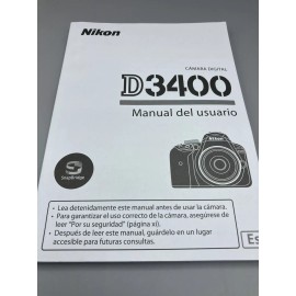 NIKON D3400 DIGITAL CAMERA OWNERS INSTRUCTION MANUAL SPANISH Espanol