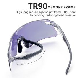 ROCKBROS Cycling Glasses Sports Sunglasses with Anti Blue Lenses Men Cycling Glasses MTB Biking Sunglasses