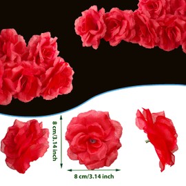 Mintalin 70 pcs Artificial Silk Roses Head Fake Rose Flower Head DIY Roses Heads for Valentine's Day Wedding Centerpieces Christmas Flower Wall DIY Crafts Bouquet Home Floral Decoration -Red