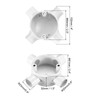 sourcing map 2Pcs PVC Conduit Box Junction Box 4 Way