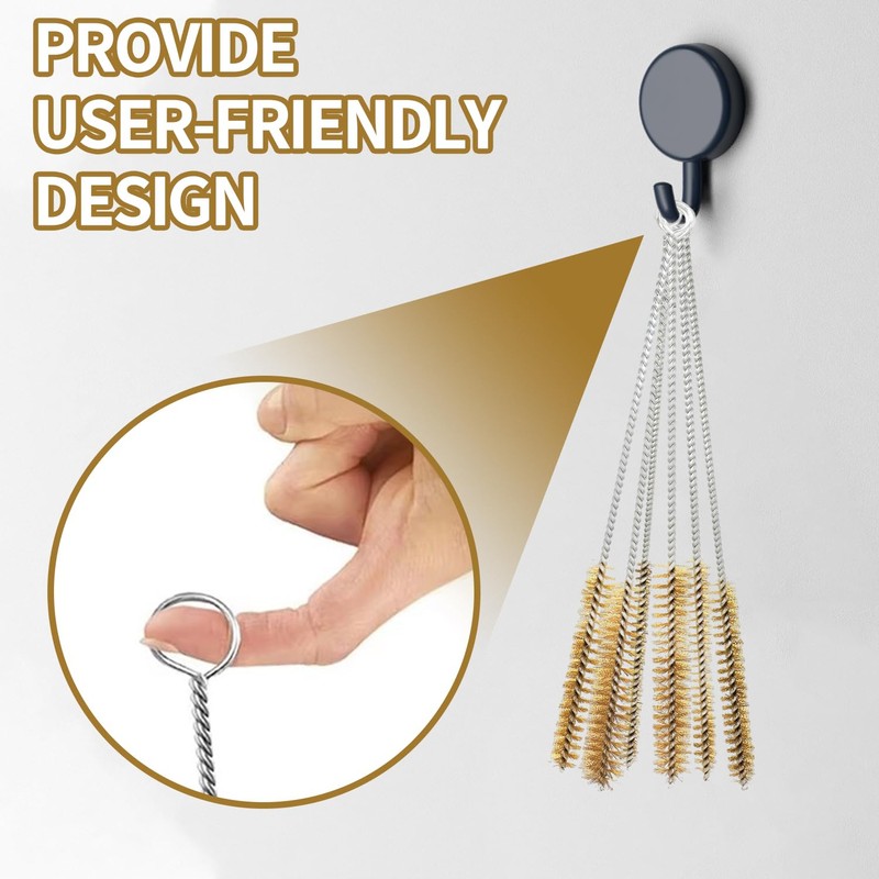 Graplan Brass Pipe Cleaning Brush, Brass Wire Brush Set 8/10/12/15/18/20