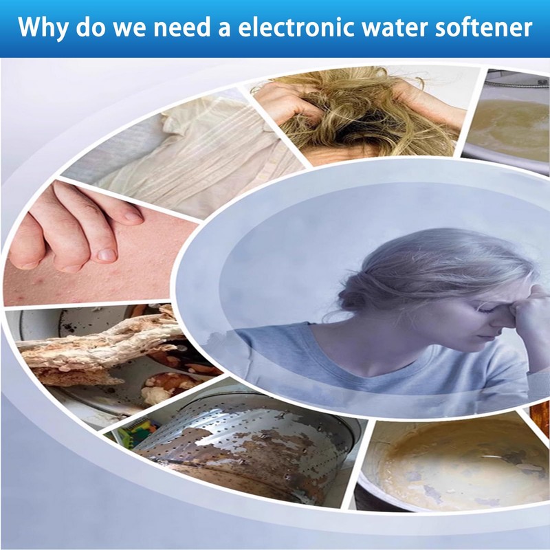 Whole House Electronic Water Descaler, Salt Free Hard Water Conditioner,