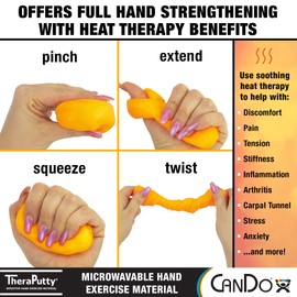 Cando 296852 Microwavable TheraPutty Exercise Material, Orange: Soft, 4 oz
