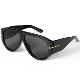 HEFANG Sonnenbrille Herren,Damen,Polarisiert,Sonnenfinsternis Brille,Schwarz,UV400 Schutz,über Normale Brille,Klassisch Design,Modisch für Outdoor,Autofahren,Reisen,Geschenke für frauen,nur 44.3g