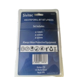 Sivitec 3PCS Step HSS 4341 Metric Round Shank Spiral Flute Step Tapered Drill Cone Bit Set for Metal Tube Sheet Wood Plastic Drilling 4-12mm, 4-20mm and 4-32 mm Cone Drill Bits Hole Cutter