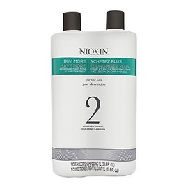 Nioxin System 2 Cleanser & Scalp Therapy for Fine Thinning Hair Duo 33.8 oz