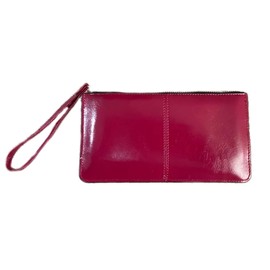 LeahWard Wristlet Strap Purse For Women, Women's Wallet Purse, Passport Card Holder Coin (Burgundy Purse)