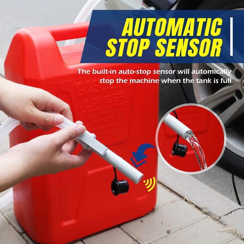 Fuel Transfer Pump with Auto-Stop, AA Battery Powered/DC 3 Power