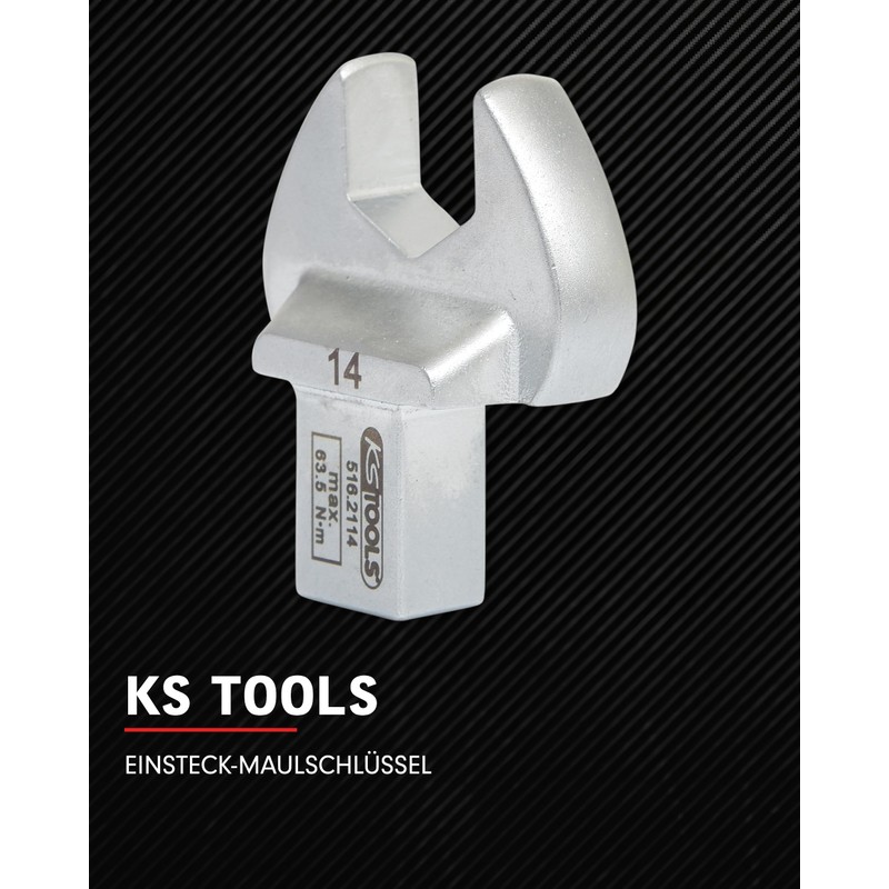 KS Tools 516.2114 9x12mm Push fit flared wrench, 14mm