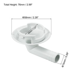 sourcing map Pack of 2 Air Conditioner Drain Connector 40 mm Angle for Windows AC Beige