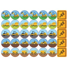PUTSKA Tractor Crane Theme Potty Training Reusable Stickers