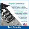 iBungee Cordones Elásticos 96 cm, Negros con Sujetador Negro