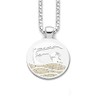 DUR Jewellery Pendant Beach Wave Beach Sand Logo Rhodium-Plated 925