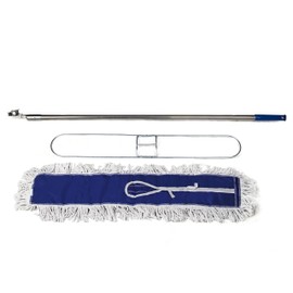 Kendal Industrial Commercial Maxi Dust Mop Kit with Handle and Washable Head (36 Inch)