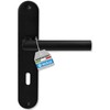 lockzz Estenfeld Door Handle Set Stainless Steel Black Matt Door