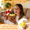 Funny Mini Rubber Ducks with Fleece Flat Cap, Gold Necklace,