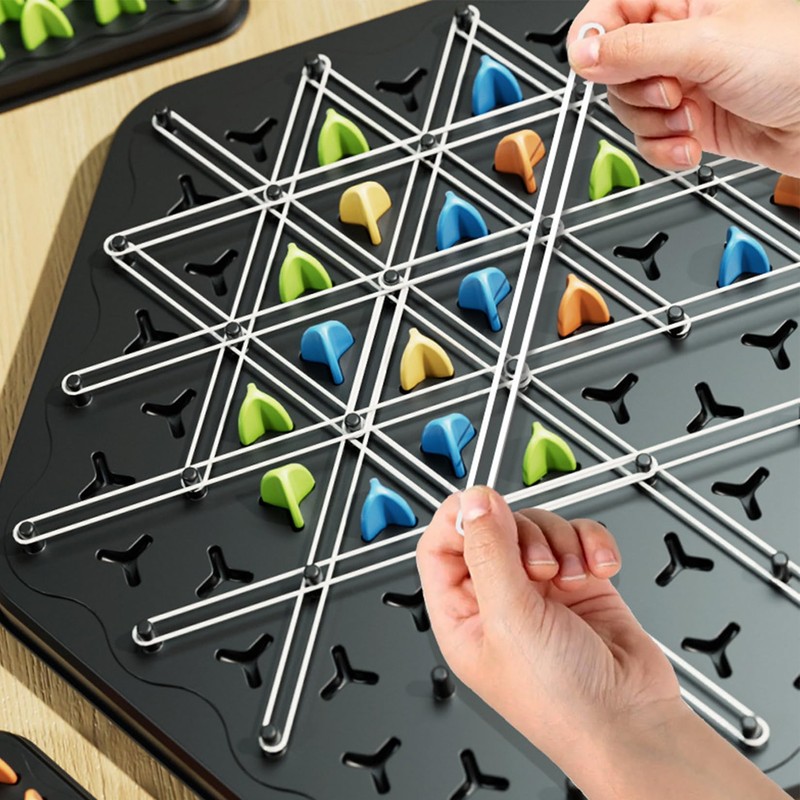 Mailfull Game Chain Triangle Chess Game Rubber Band Board Games