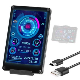 3.5 Inch IPS LCD Monitor Display Computers Monitor CPU GPU Monitoring Sub-Screen Support Raspberry Pi Wins Linux System