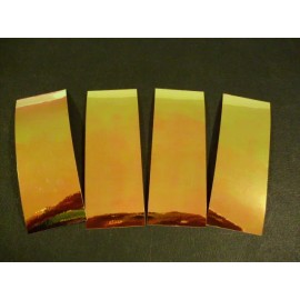 Then Fishing Lure Tape Company UV Plasma 2" x 6" 4PK Fishing Lure Tape In 6 Vivid Standout Tape Colors - Killer Orange Sunset