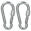 2 x Carabina Carbine Hook with Screw Gate 8mm MARINE