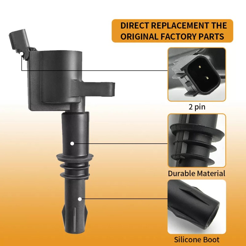 CNPAPC 8Pack Ignition Coils and PLATINUM Spark Plugs For Ford
