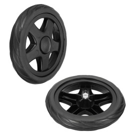 sourcing map 6 Inch Dia Shopping Cart Wheels Replacement 2 Pcs Heavy Rubber Foaming Trolley Wheel Repair for Grocery Carts Supermarket Garbage Trash Can, Black