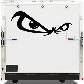 Evil Eyes Toy Hauler Racing Enclosed Trailer Window Vinyl Decal Graphic Sticker