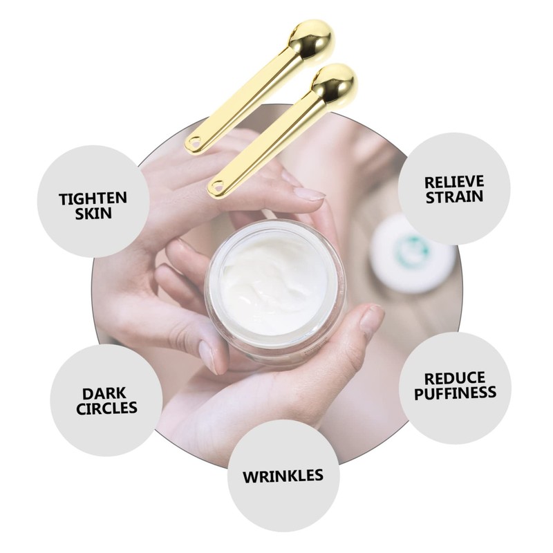 Minkissy 2sets Manual Eye Massager Replaceable Roller Ball Eye Cream