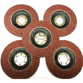 115mm 40 Grit Flap Discs Pack of 5 for Grinder, Abrasives TZ AB010