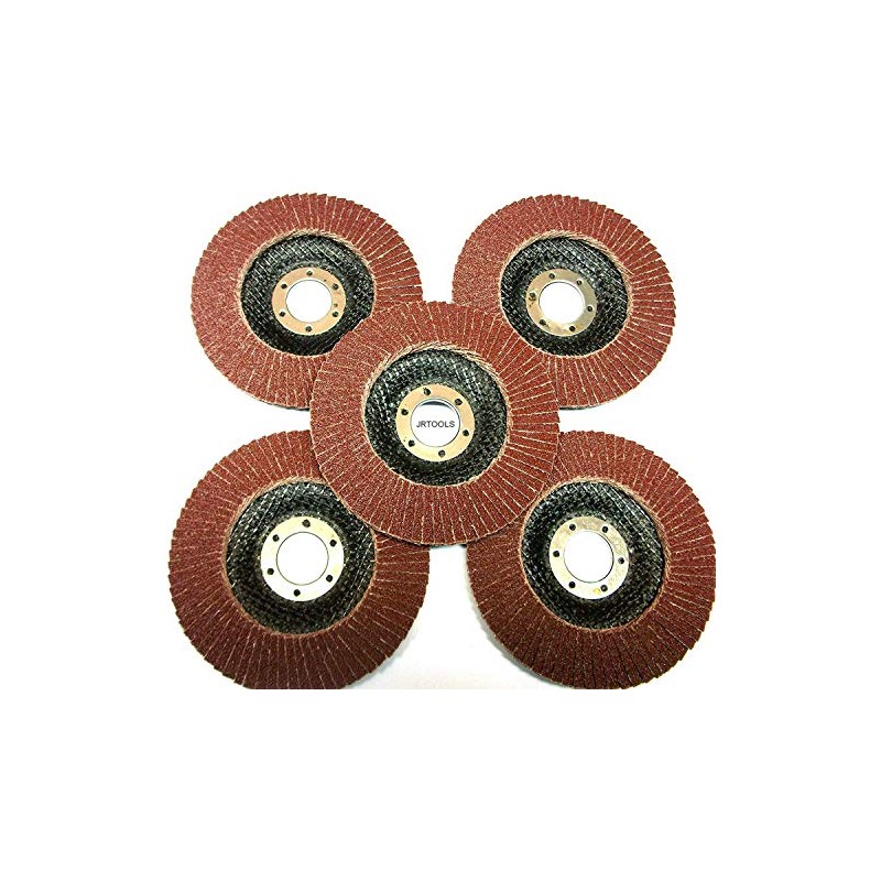 115mm 40 Grit Flap Discs Pack of 5 for Grinder,