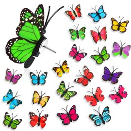 24Packs Decorative Push Pins Cute Thumb Tacks Butterfly Push Pins Colorful Thumbtacks for Hanging Cork Board Bulletin Board Wall for Office Decor Cubicle Home Decorations