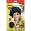 Qfitt Organic Sleep Cap (Olive Oil, Tea-tree Oil Treated Product) Black Color 2pcs
