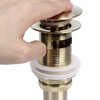 Pop Up Basin Drain Copper G1/4 Brushed Gold Corrosion Resistant