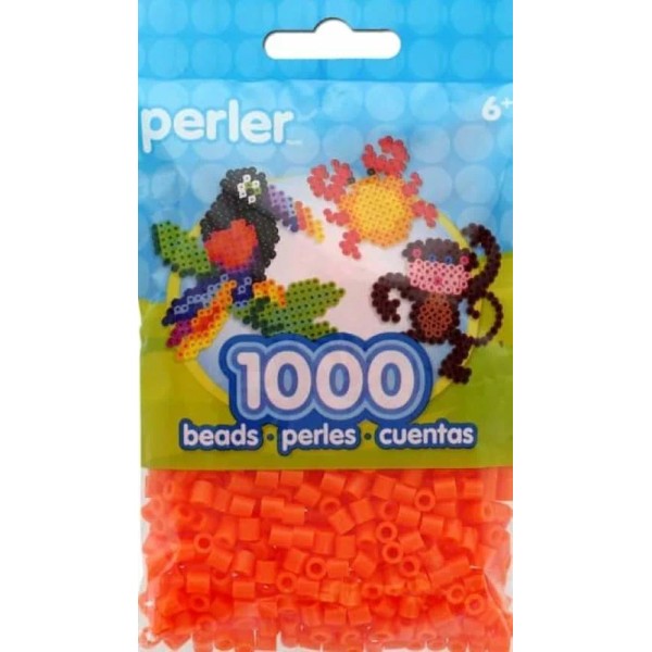 Perler 1000 Perler Tangerine Color Iron On Fuse Beads 80-15246